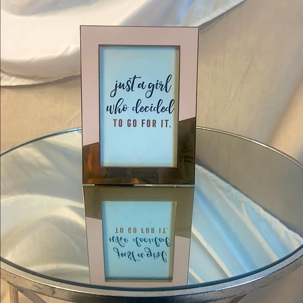 “Just a girl who decided to go for it” frame